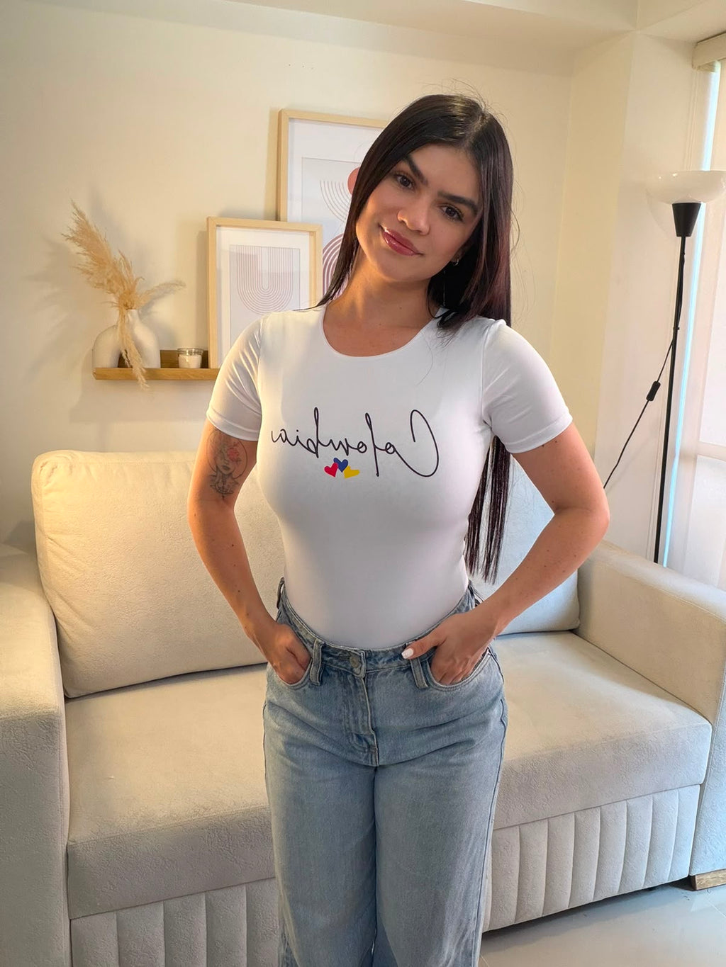 Body Colombia manguitas Blanco