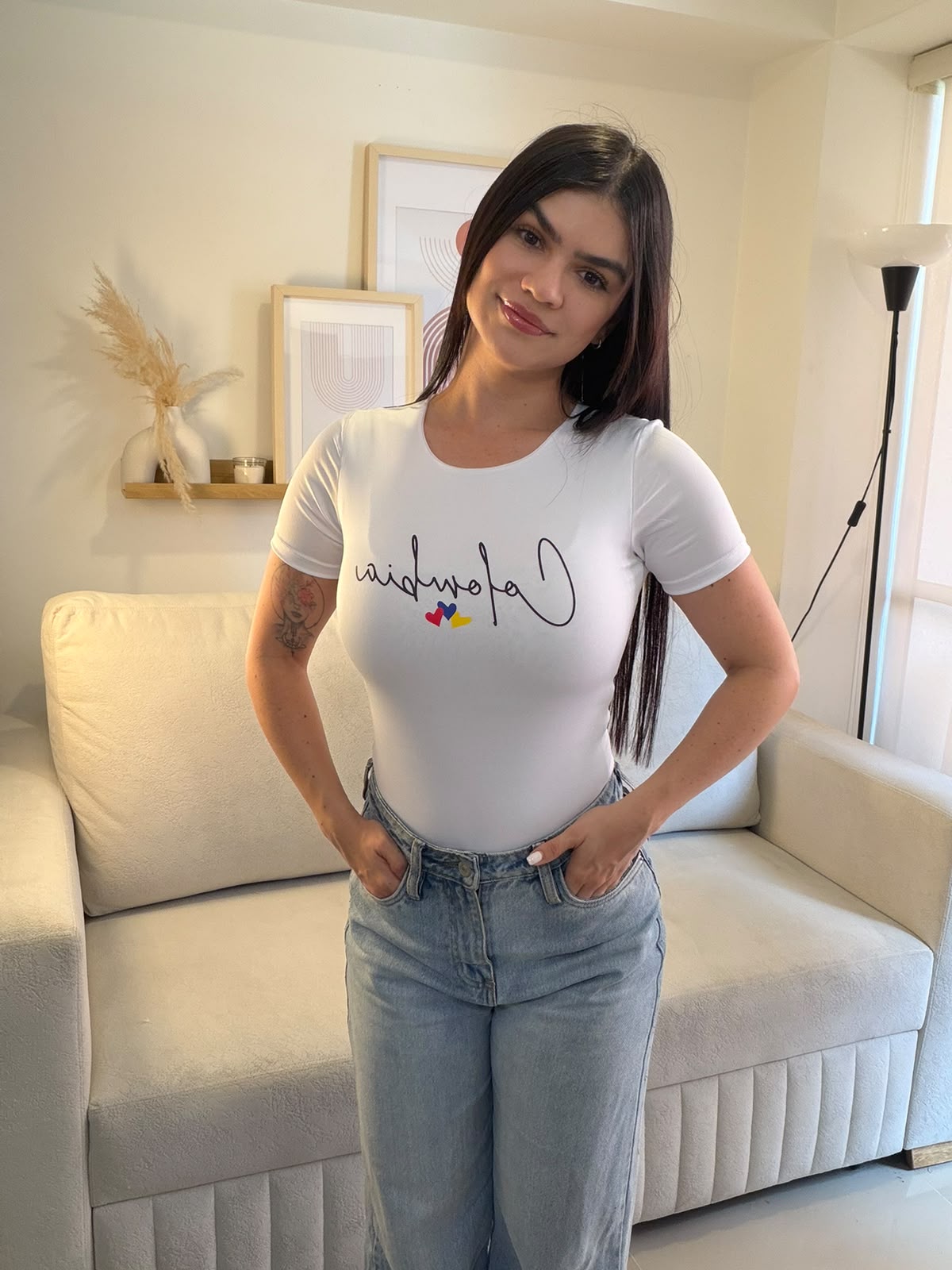 Body Colombia manguitas Blanco